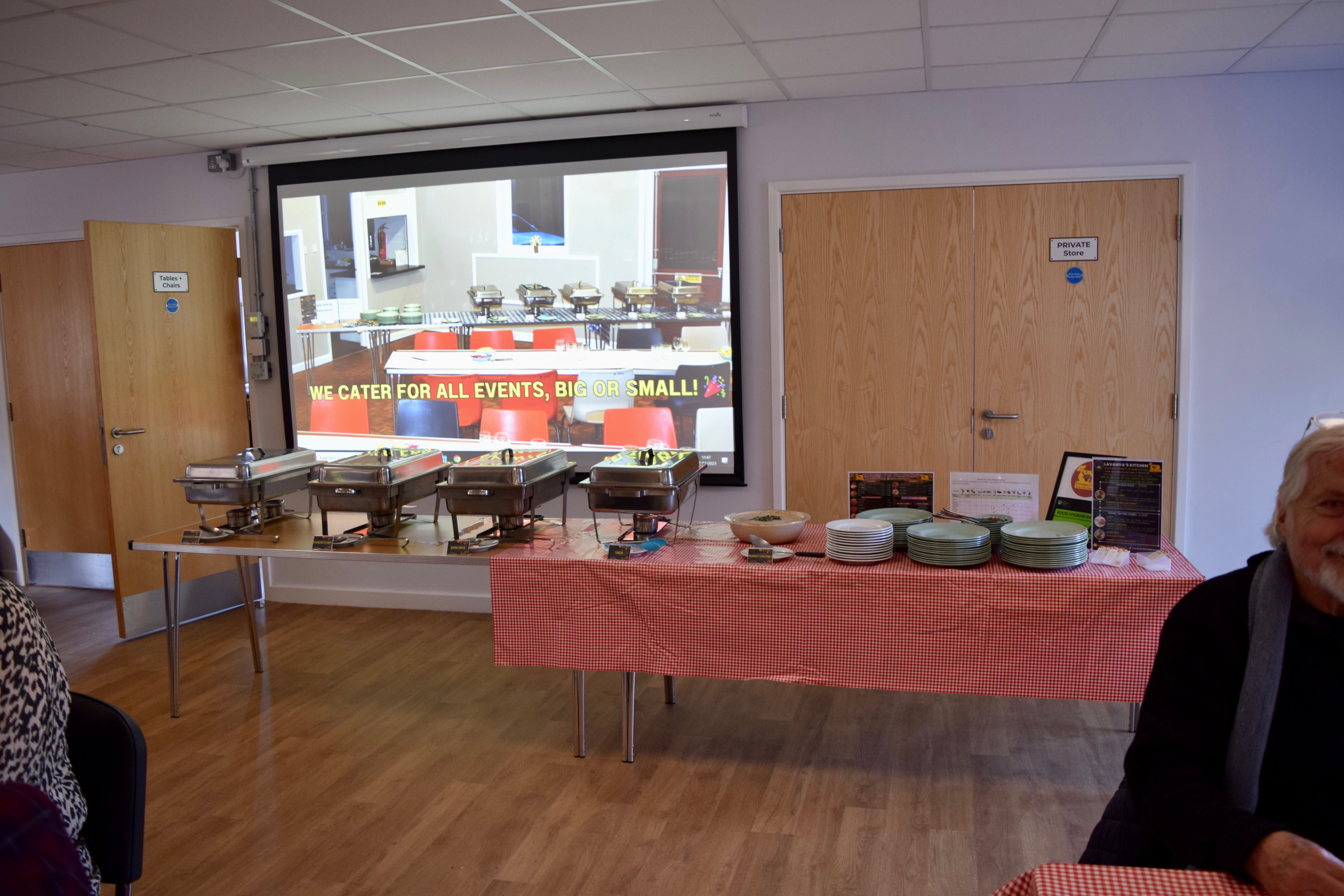 Catering event setup