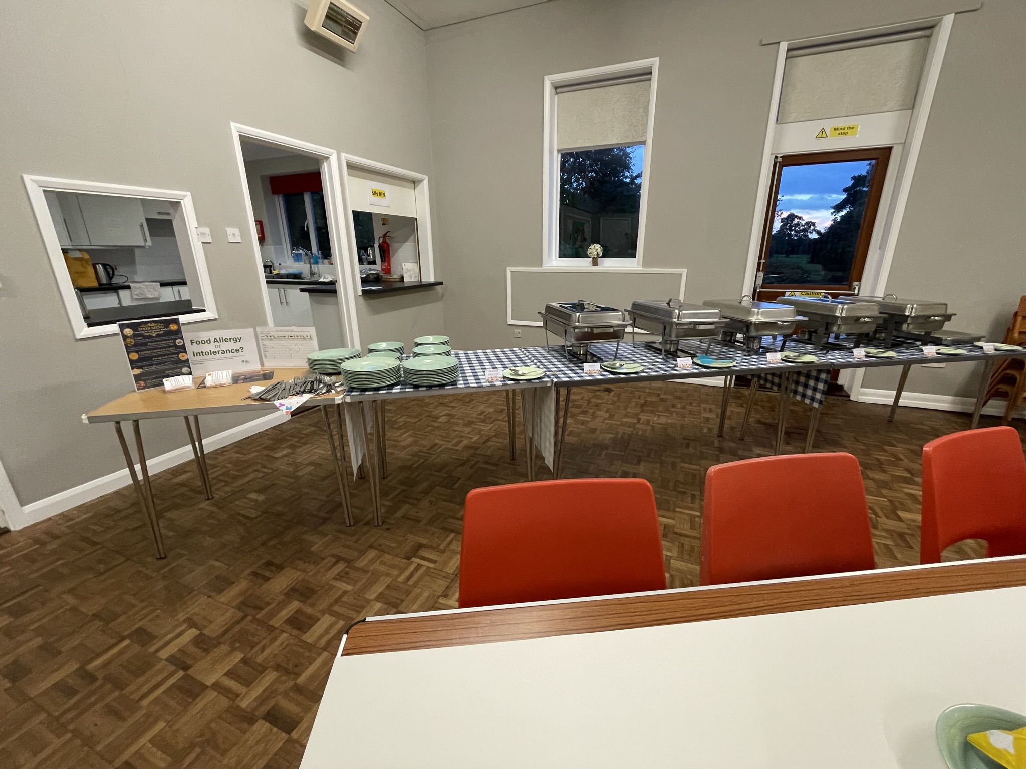 Catering setup for an event